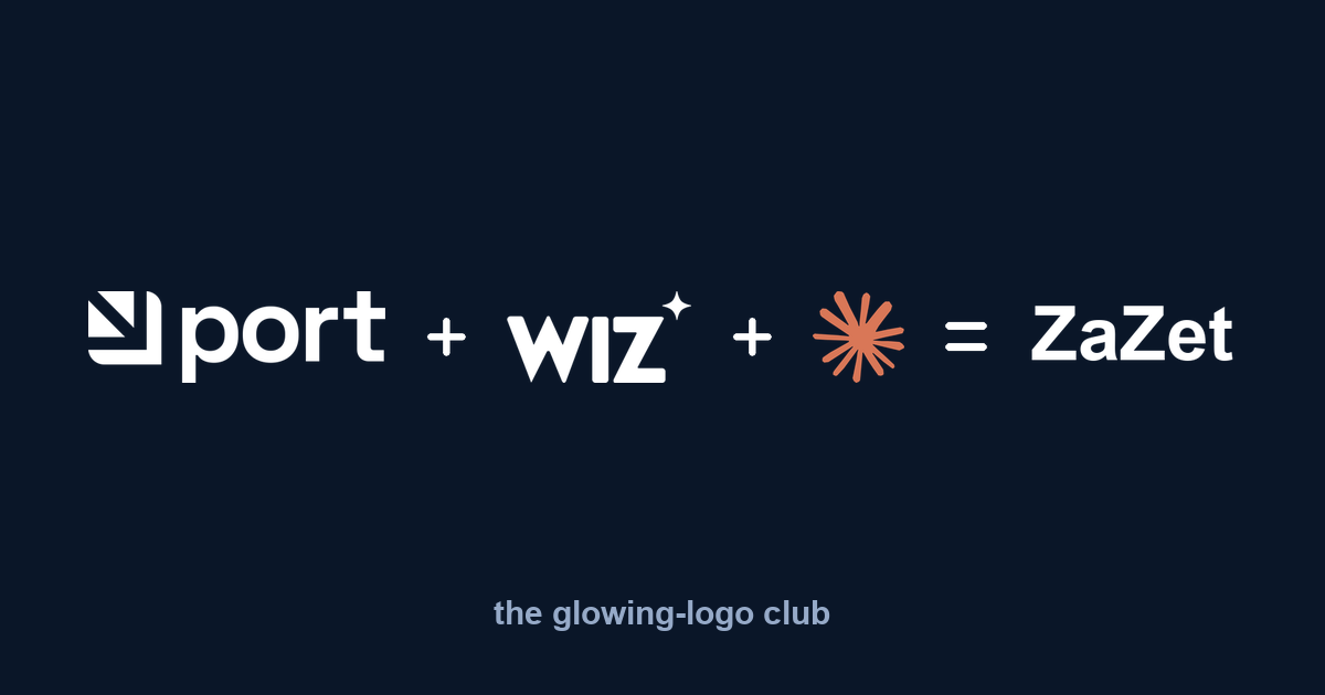 Port + Wiz + Claude = ZaZet — white logos on a dark background